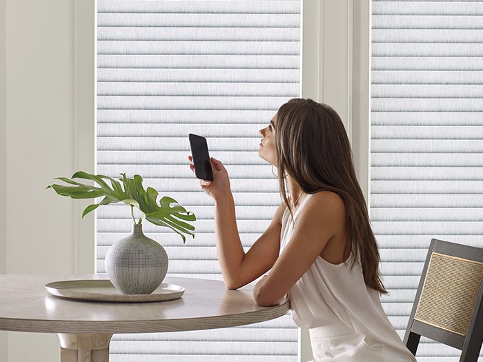 Sonnette® Cellular Roller Shades Fabric: Ainsley™  Color: Voyage